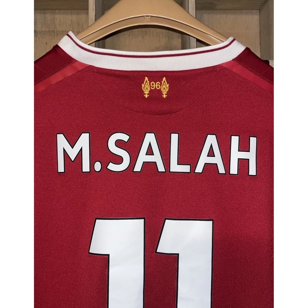 Mohamed Salah Liverpool 2017-18 Soccer Jersey LS New Balance EPL #11 Mens XXL